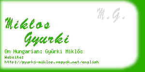 miklos gyurki business card
