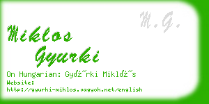 miklos gyurki business card